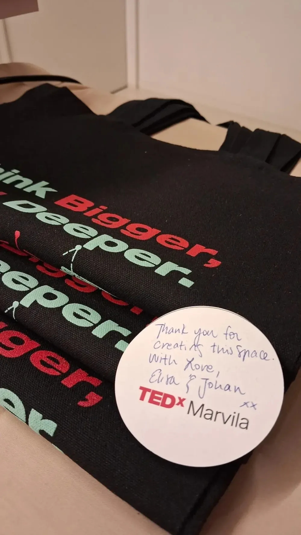 Tote bags personalizadas para o TEDxMarvila Salon